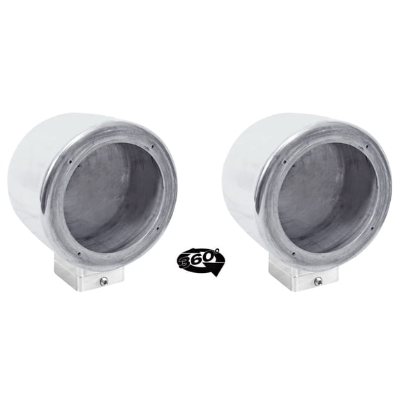 (2) Rockville MAC525S 5.25" 360 Degree Swivel Chrome Surface Mount Speaker Pods