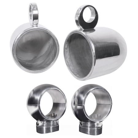 (2) Rockville MAC90S 8" 360 Degree Swivel Marine Wakeboard Tower Speaker Pods