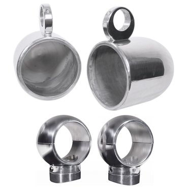 Rockville MAC90B 8" 360° Swivel Black Aluminum Wakeboard Tower Speaker Pods - Pair