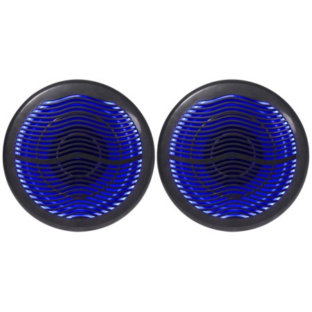 (2) Rockville MS10LB 10" 2400 Watt Black Marine Boat 10" Free Air Subwoofers w/LEDs