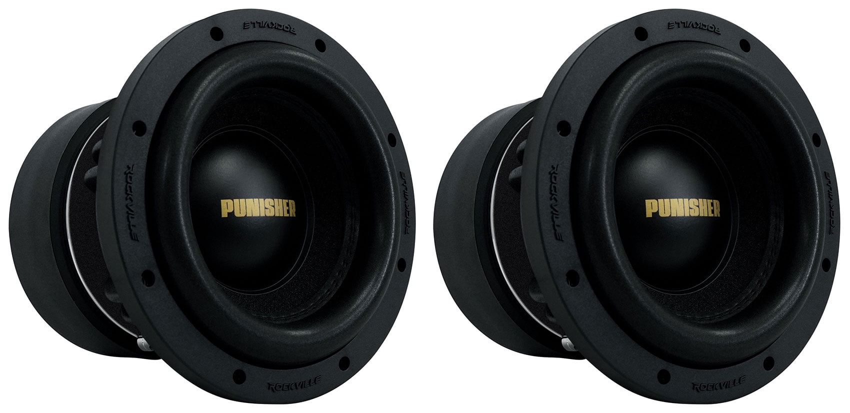 2 Rockville Punisher 8D1 8" 3000w Peak/750w RMS Competition Car Audio Subwoofers