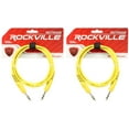 thumbnail image 1 of 2 Rockville RCTR106Y Yellow 6' 1/4'' TRS to 1/4'' TRS Cable 100% Copper, 1 of 2