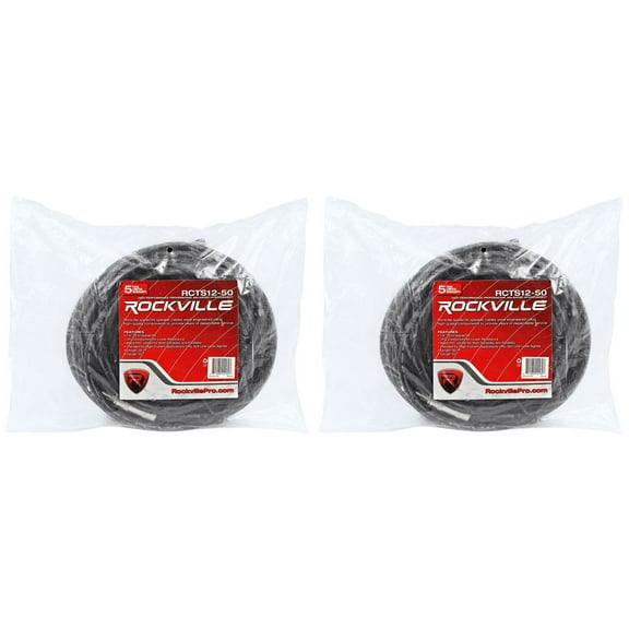 2 Rockville RCTS1250 50' 12 AWG 1/4" TS to Speakon Pro Speaker Cable 100% Copper