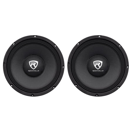 Rockville (2) RM104PRO 10 in 300-Watt RMS / 600-Watt Peak 4 Ohm Open Basket Midrange Pro Speakers, Kevlar Reinforced Cone, 56oz Magnet, High Power Handling, 1200 Watts Peak, 2-Items