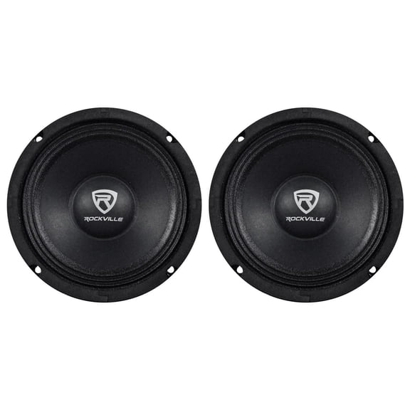 Rockville RM68PRO Midrange Car Speaker, 6.5", 400W, 8 Ohm, Mid-Bass, Open Basket, Kevlar Cone, CEA Compliant, 90oz Magnet, for Car Audio, 2-piece