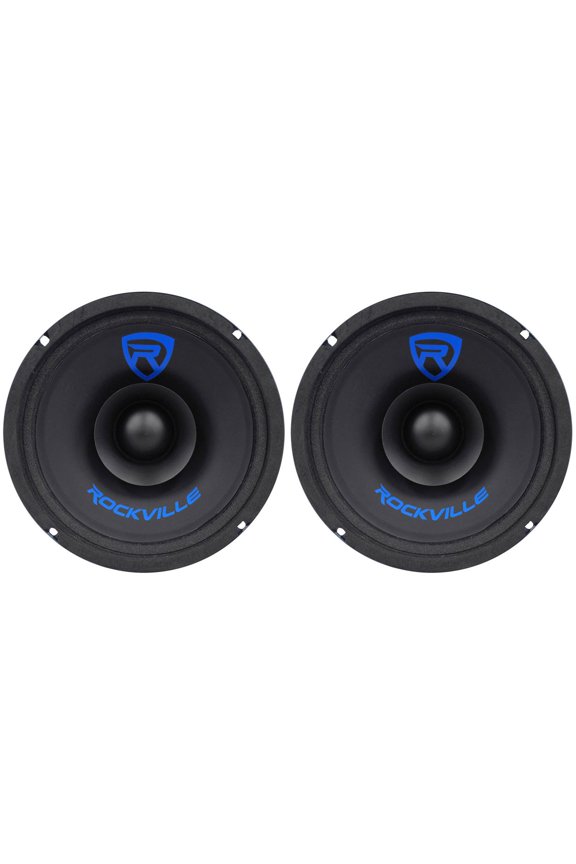 (2) Rockville RM68SP 6.5 240W MidRange Car Speakers 8 Ohm CEA Compliant