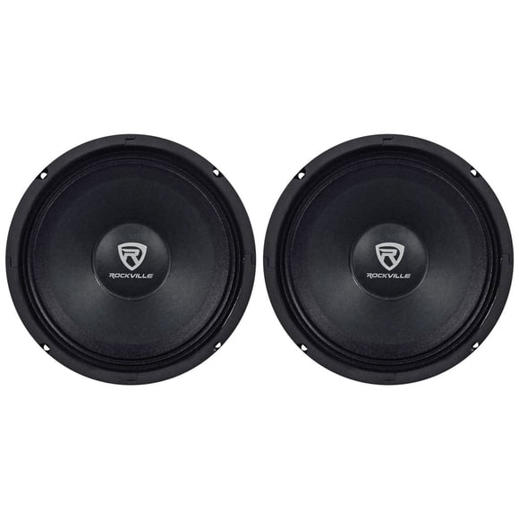 Rockville RM84PRO 8 in SPL Competition Midrange Car Speakers, 300-Watt Power Handling, 108 dB Sensitivity, 4 Ohm Design for High Output Vehicle Audio, 2-Piece