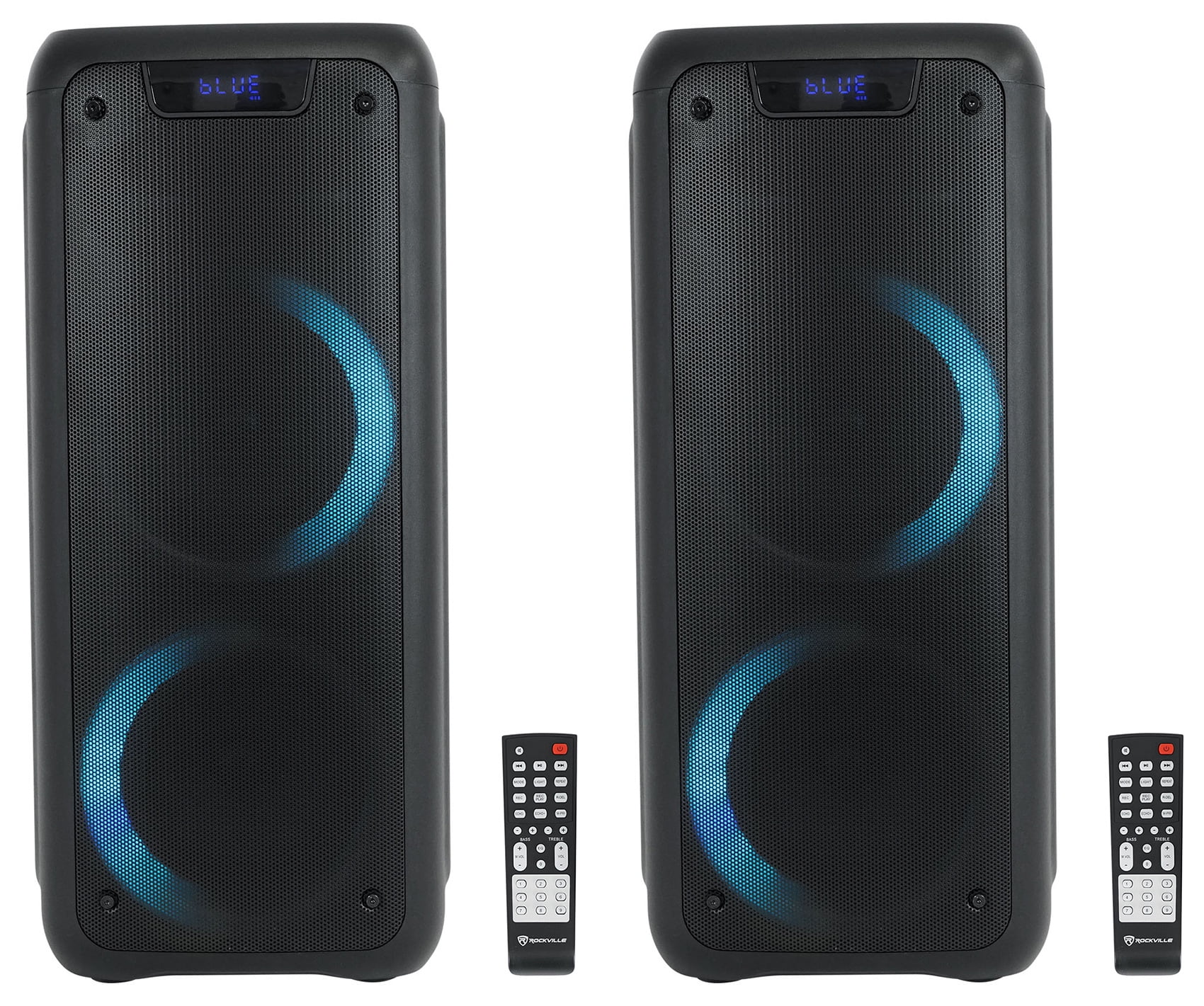 (2) Rockville ROCK PARTY 6 Dual 6.5" Wireless Linking Battery Powered Speakers  (图1)