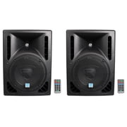 2 Rockville RPG10BT 10" Powered DJ PA Speakers BlueTooth, USB, SD - 1200w