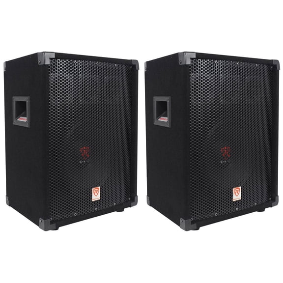 (2) Rockville RSG10 10 400 Watt 2-Way 8-Ohm Passive DJ/Pro Audio PA Speaker