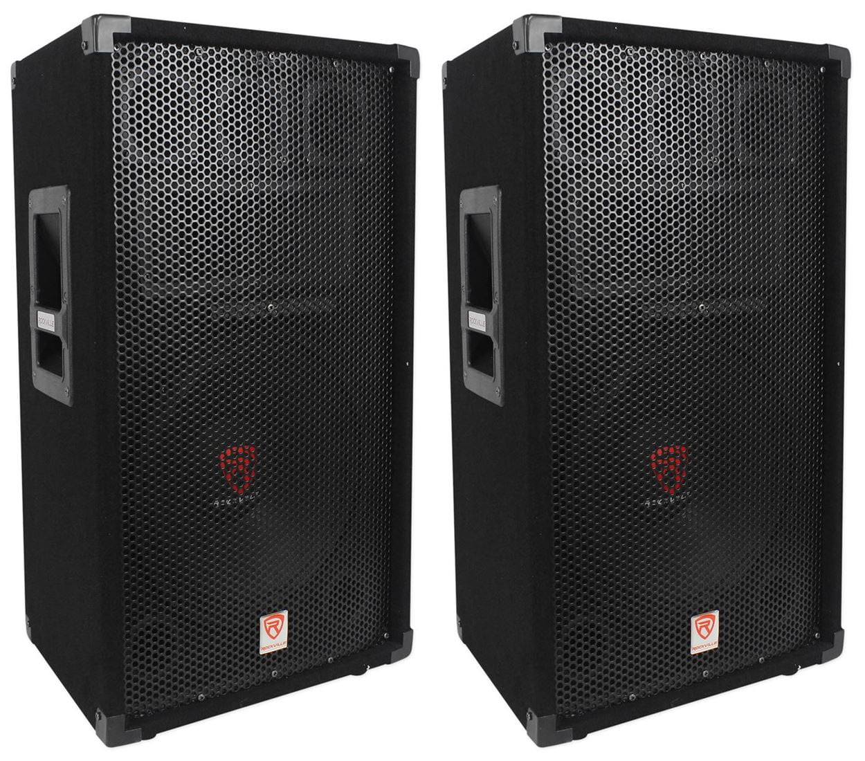 (2) Rockville RSG12 12 3-Way 1000 Watt 8-Ohm Passive DJ/Pro Audio PA Speaker