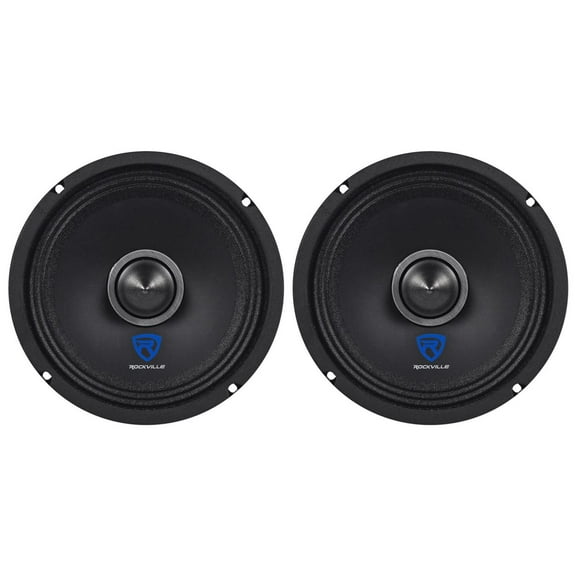 (2) Rockville RXM64 6.5" 300w 4 Ohm Mid-Range Drivers Car Speakers Mid-Bass