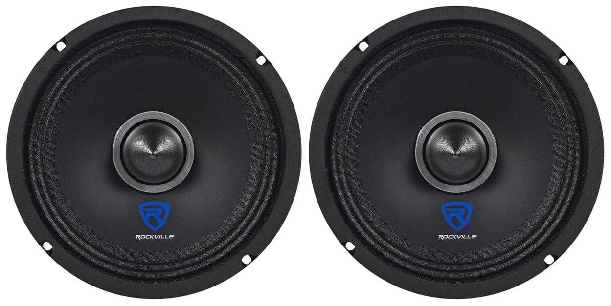 Rockville RXM68 6.5 in 150-Watt Peak/75-Watt RMS Mid-Bass Driver Car Audio Speaker, 8 Ohm, Kevlar Cone, Shallow Mount, for Door Installations, 2-Piece