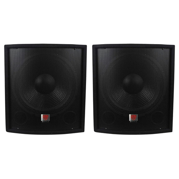 (2) Rockville SBG1158 15" 800w Passive Pro DJ Live Sound Subwoofers MDF Cabinets