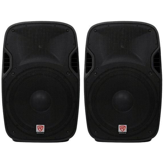 (2) Rockville SPGN158 15" Passive 1600W DJ PA Speakers Lightweight Cabinet 8 Ohm