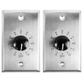 thumbnail image 1 of 2) Rockville VOL70100 100w 70v Stainless Wall Volume Control Zone Controllers, 1 of 6