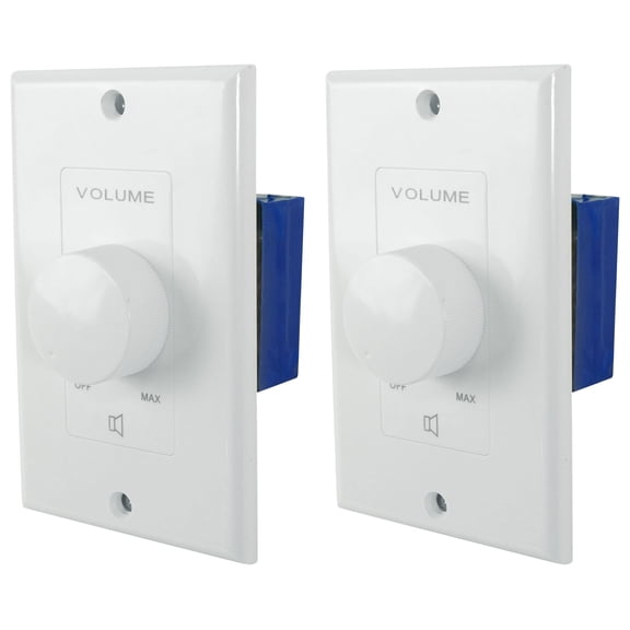 2 Rockville VOL70200 White 200w 70v Wall Volume Controls Zone Controller Boxes