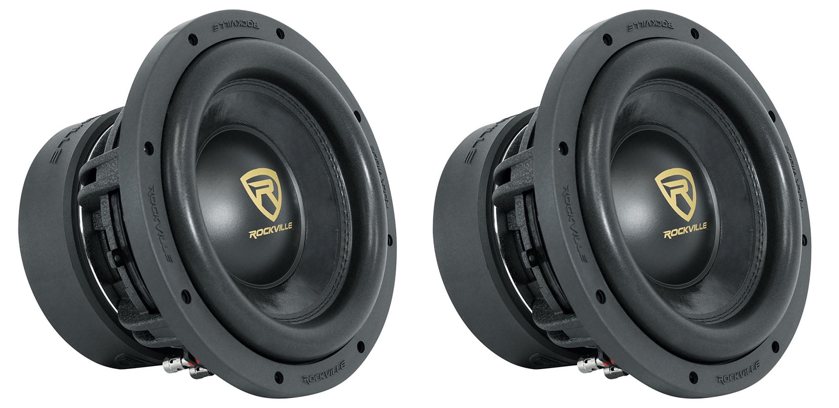 (2) Rockville W10K9D2 10" 6400 Watt Car Audio Subwoofers Dual 2-Ohm Subs