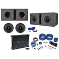 thumbnail image 1 of 2) Rockville W65K9D2 6.5" 1000w Car Subwoofers+Vented Box+Mono Amplifier+Amp Kit, 1 of 13