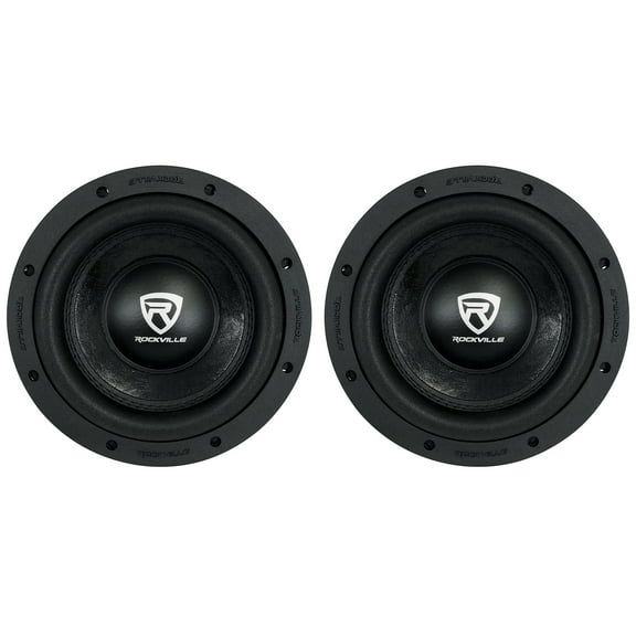 (2) Rockville W8K6D4 V2 8" 1400w Peak Car Subwoofers Dual 4-Ohm Subs 350w RMS