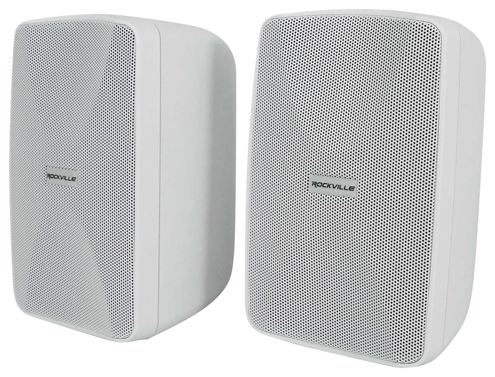 2 Rockville WET-6525W 6.5" 70V Commercial Indoor/Outdoor Wall Speakers In White