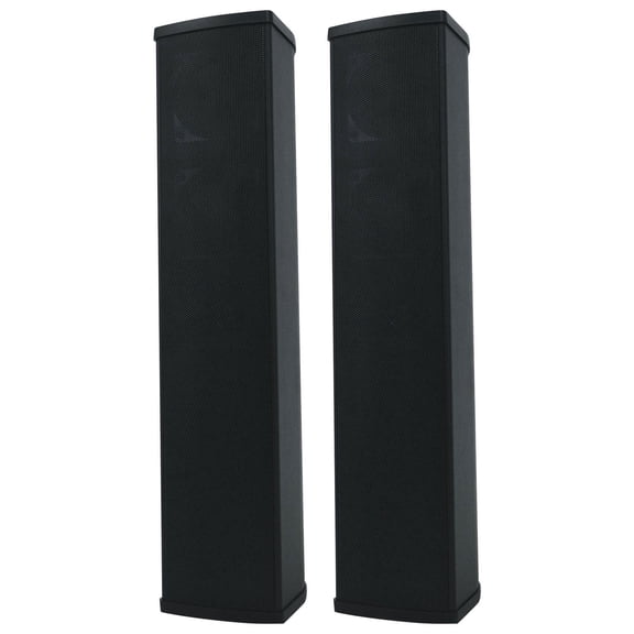 (2) Rockville WET ARRAY 5 BLACK Line Array Speakers For church/School/Auditorium