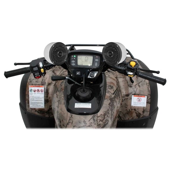 2 Rockville White 4" 200 Watt Rollbar Roll Cage Tower Speakers For ATV/UTV/Cart