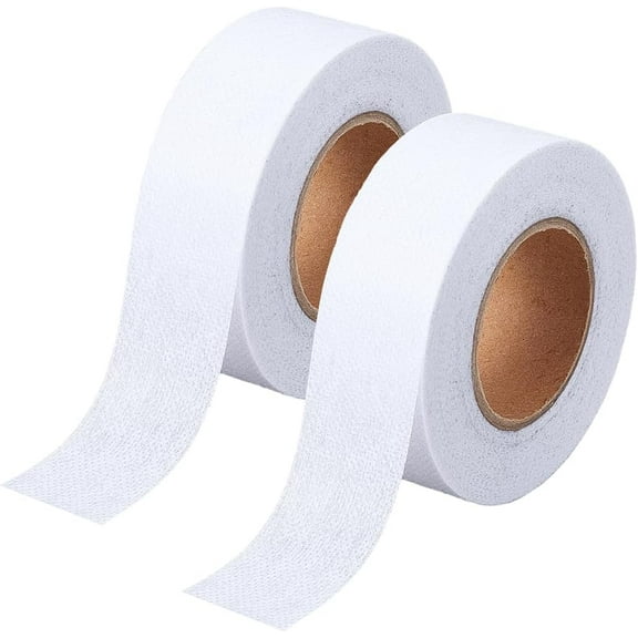 2 Roll 1 Inch x 20 Yards Fusible Batting Seam Tape Iron on Hem Tape White Seam Tape Fusible Batting Tape for Quilting Fusible Sheer Tape Hemming Tape for Art Quitting Batting Sewing