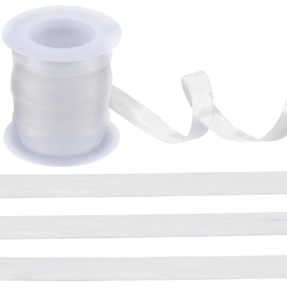 2 Roll 10M Invisible Stretchy TPU Plastic Transparent Elastic Strap with Spool for DIY Bra Lingerie Swimwear Clear 10x0.2mm