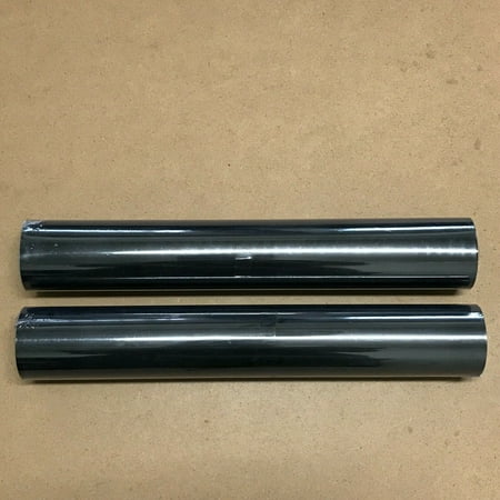 2 Roll 12" x 5Feet 12Feet Black HTV Iron On Heat Transfer Vinyl for T Shirt Bags Hats Shoes Cricut