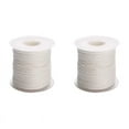 thumbnail image 1 of 2 Roll 200Feet/61Meter White Candle Wick Cotton Candle Woven Wick for DIY Candle Making Material Smokeless Wax Core, 1 of 8