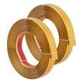 2 Roll 9.8 Feet Gold Edge Banding 0.7 Inch PVC Self Adhesive Veneer
