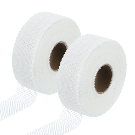 Uxcell 2 Roll Drywall Joint Tape 2" x 246Ft Self-Adhesive Fiberglass Cement Board Tape