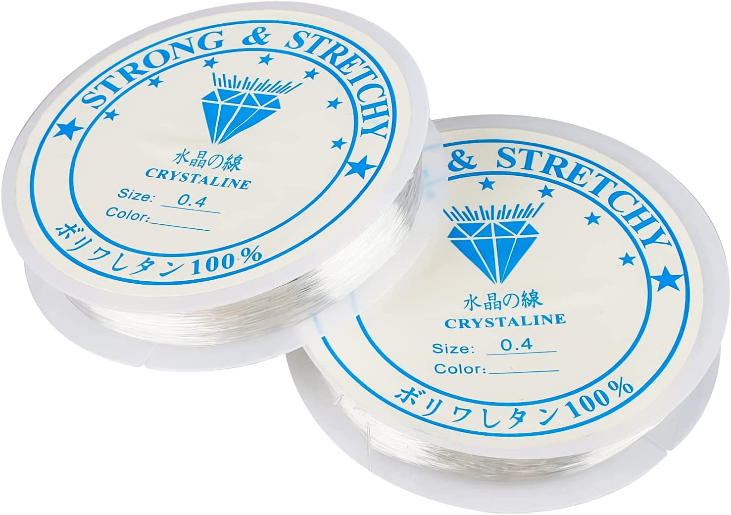 2 Roll Elastic String 0.4mm Stretchy Bracelet String