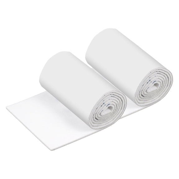 2 Roll Felt Furniture Pads, 40 x 5 x 1.2 Inch Non-Slip Self-Adhesive Floor Protectors, Cuttable Felts Strip Tape Roll for Hardwood Floors and Home Appliances, White