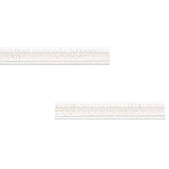 2 Roll Flexible Baseboard Molding Trim, Peel and Stick Self-Adhesive Design Wall Trim, Crown Molding Peel and Stick for Wall, Baseboard, Ceiling 90.55 x 3.14"