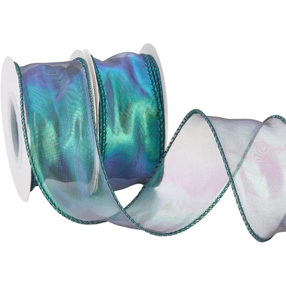 2 Roll Polyester Lace Trim Teal 1-5/8 inch(41mm) 9m
