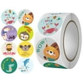 2 Roll Round Paper Self-Adhesive Reward Sticker Rolls for Teacher ...