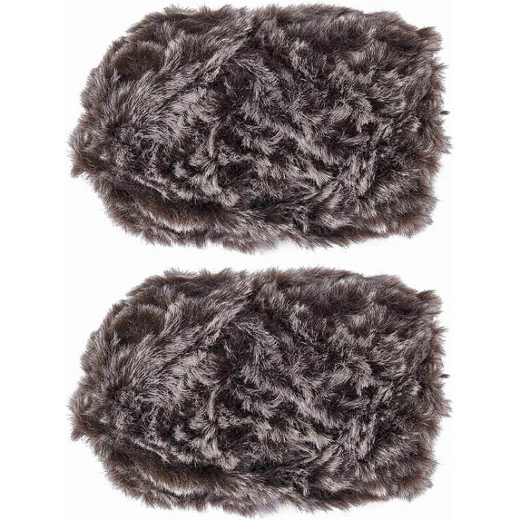 2 Roll Super Soft Fur Yarn Chunky Fluffy Faux Fur Yarn Fluffy Eyelash Yarn for Crochet Knit Blanket Rug Clothes Knitting-2×30m(2×32.8yds,51g×2)