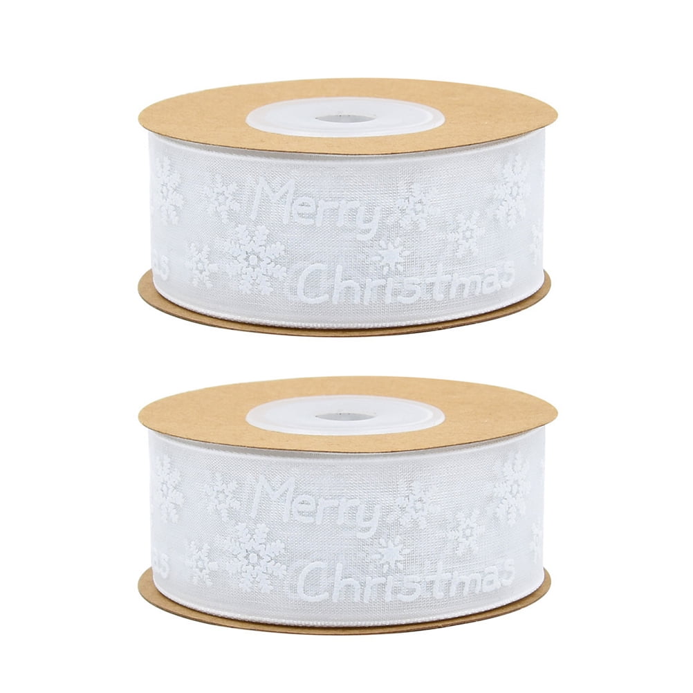 2 Roll Unique Xmas Gift Wrapping Ribbons Strip Christmas Riband