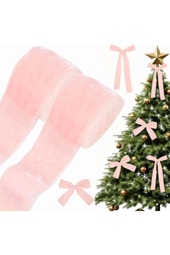 2 Roll Velvet Frayed Fringe Ribbon Raw Edge Wedding Ribbon for Gift Wrapping Flower Bouquet Decoration Pink 1-3/8~1-5/8 inch(35~40mm)