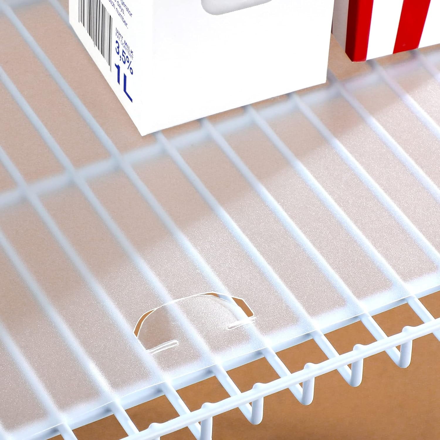 2 Roll Waterproof Wire Shelf Liner with Locking Tabs Clear Covers for ...