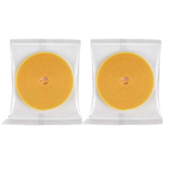 2 Rolls of 0.5 Inch Wide Stretch Strapping Garden Tie Tape, Plant Supports, Garden Ties for Climbing Plants, Plant Twist Tie for Plant Gardening, Home, Office, 33 Feet Long in Total,yellow