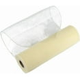 thumbnail image 1 of 2 Rolls 10.24 Inch 20 Yards Light Yellow Mesh Fabric Decoration Cream Christmas Tree Netting Trim Sheer Transparent Plastic Ribbon Roll, 1 of 9