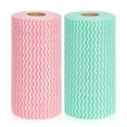 thumbnail image 1 of 2 Rolls of 100 Sheets,Reusable Cleaning Wipe, Household &Kitchen Towels,Disposable Cleaning Cloth, Dish Cloth Dish Towels Dish Rags Reusable Kitchen Paper Towels, Wash Towels, 1 of 7