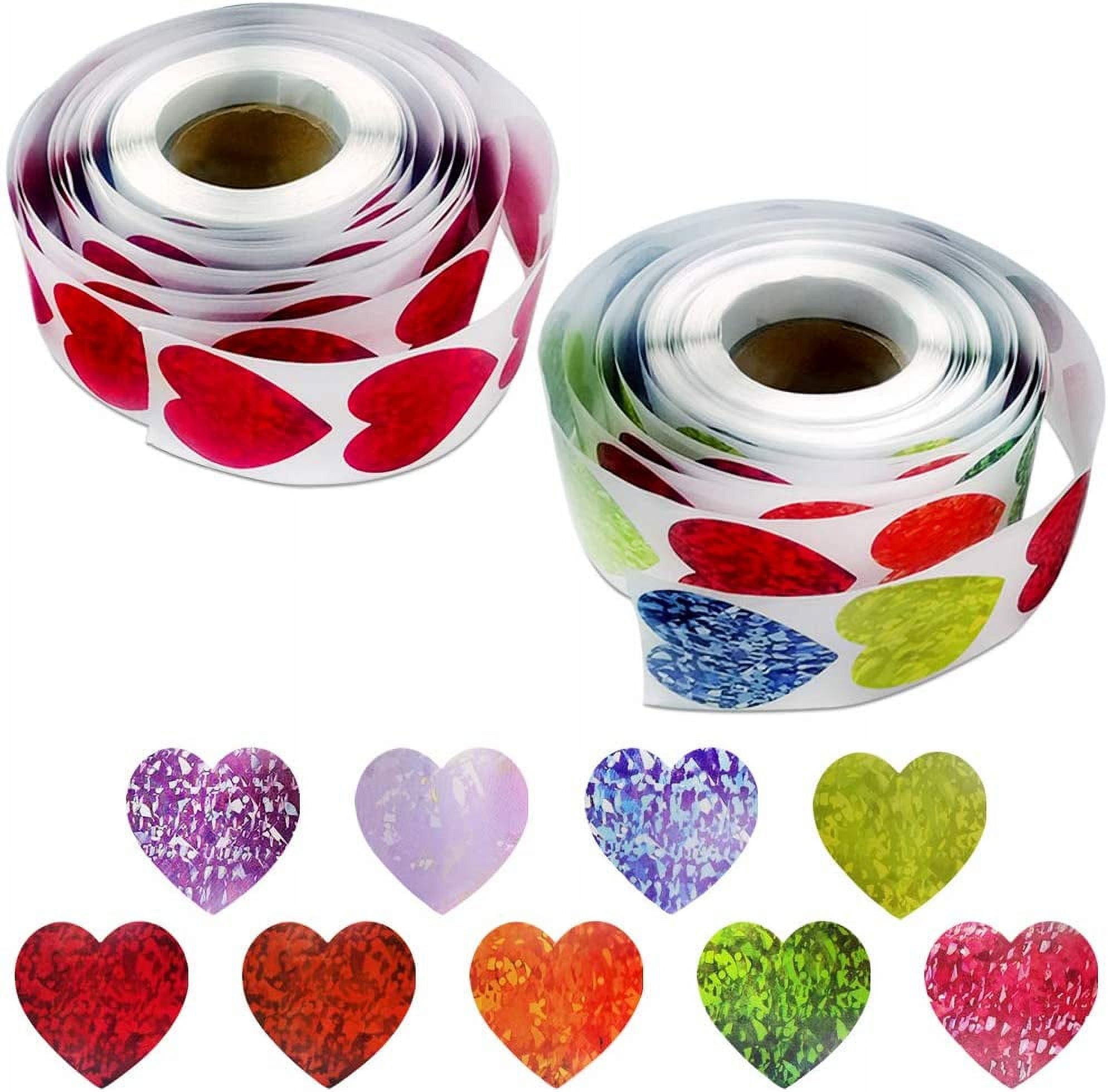 Dazzles Stacked Heart Stickers