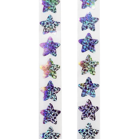2 Rolls 1000Pcs Self-Adhesive Stickers Paper Gift Tag Decorative Star Labels Decals for Craft Party Decoration Presents Gift Wrapping Medium Orchid 27mm