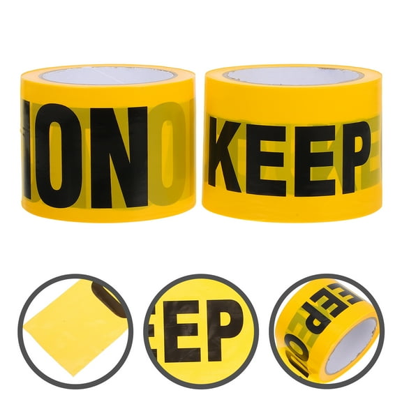Beaupretty Scary Caution Tapes Barrier Warning Tape Yellow Pe 2 Rolls