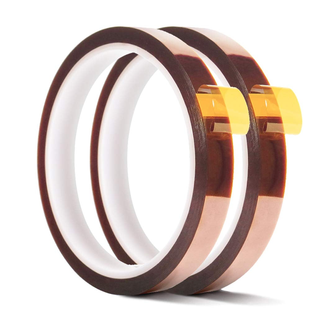 2 Rolls 10mm X 3 108ft Heat Tape,Adhesive Resistant / Transfer Tape, Vinyl Thermal Sublimation Press Tape,No Residue ,Electronics,Soldering,Circuit Board