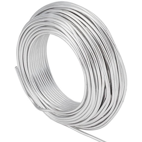 2 Rolls 131 Feet/40M Aluminum Jewelry Wire Silver Craft Cord 3mm Flexible Artistic Floral Wreath Sculpting Beading Wires Roll for Jewelry Making Bonsai Tree Ornament DIY Crafting Supplies